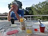 2017-04-23 Frukost på Carrer de la Punta del Cavall 43, Salou, Tarragona, Håkan Falk
